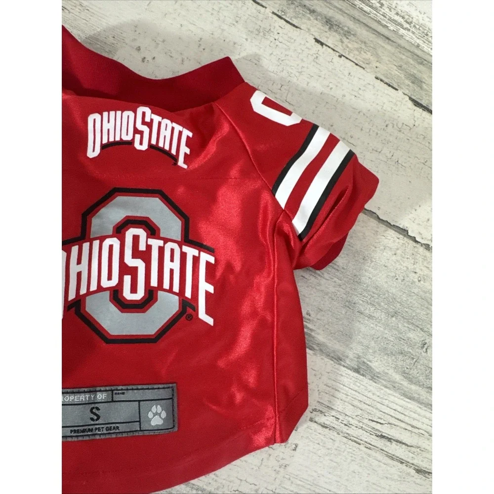 OHIO STATE BUCKEYES DOG‎ CAT JERSEY PREMIUM DAZZLE FABRIC